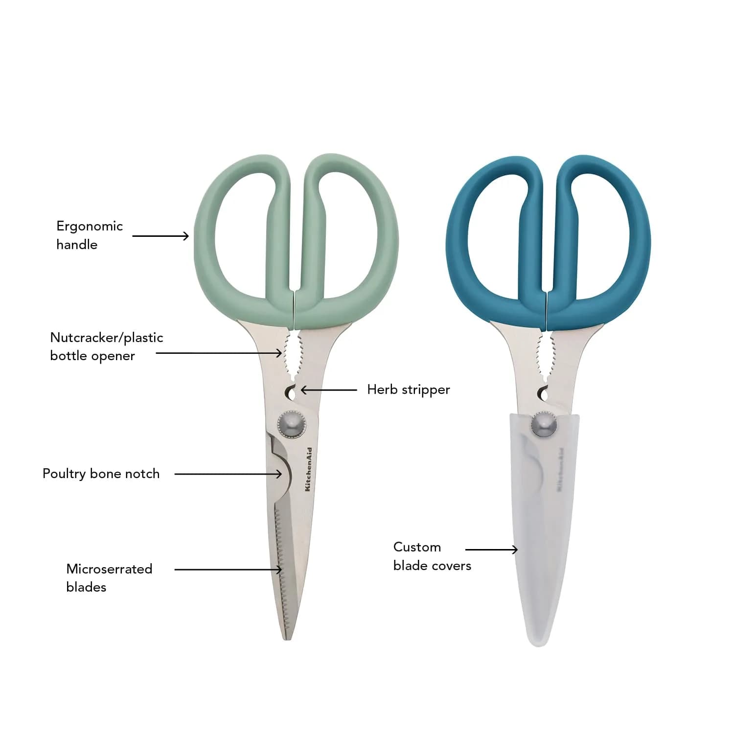 KitchenAid 2-Piece Multipurpose Shear Set with Nutcracker & Bottle Opener | Stainless Steel Blades - view 6