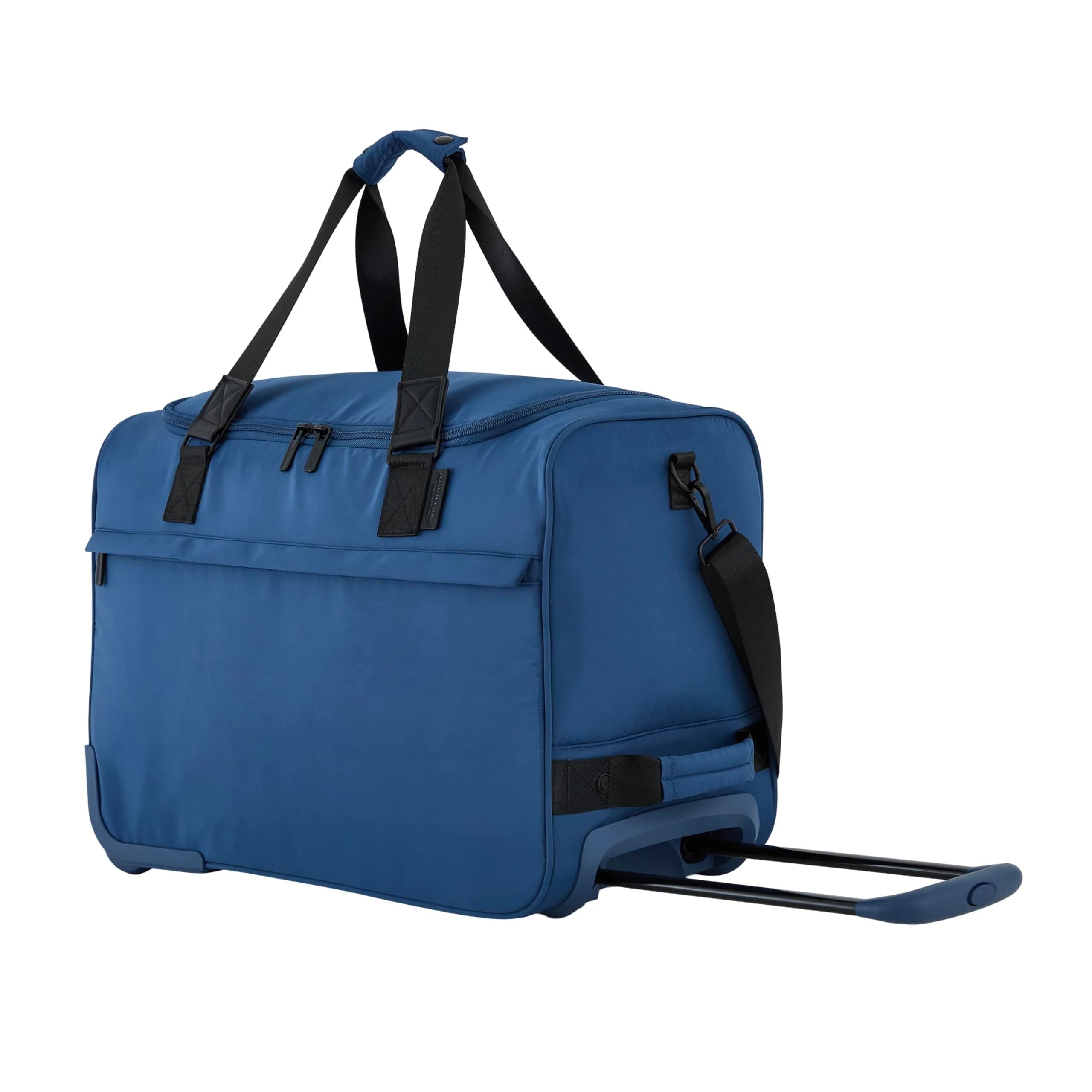 Scotch & Soda Amsterdam Travel Duffel Bag, Ocean Blue, 21-Inch Rolling | European Style & Organized Packing