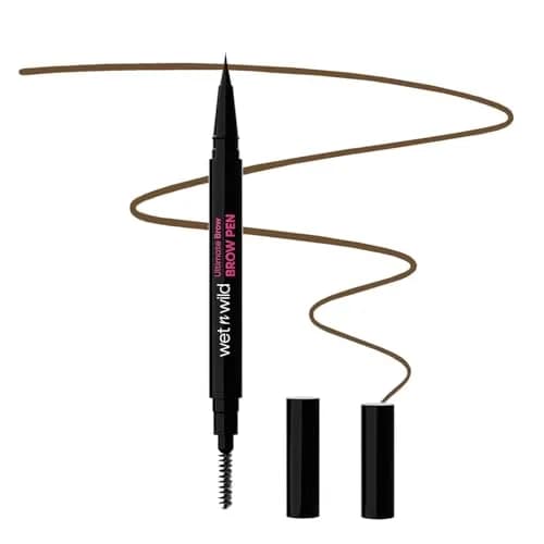 wet n wild Ultimate Brow Pen - Medium Brown | Precise, Waterproof, 16-Hour Wear thumbnail 1