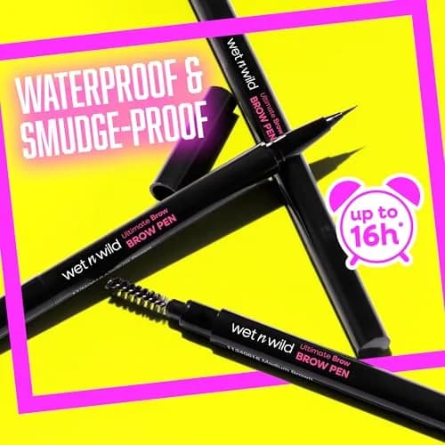 wet n wild Ultimate Brow Pen - Medium Brown | Precise, Waterproof, 16-Hour Wear thumbnail 5