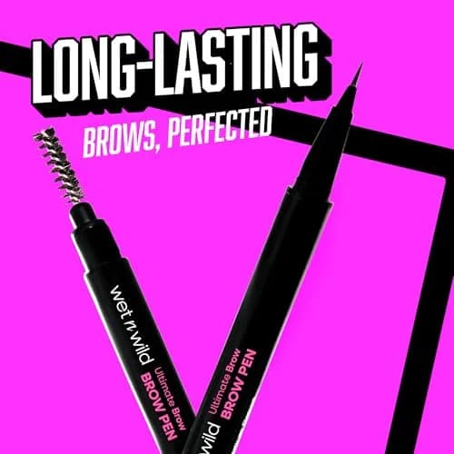 wet n wild Ultimate Brow Pen - Medium Brown | Precise, Waterproof, 16-Hour Wear thumbnail 2