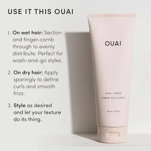 OUAI Curl Defining Cream - Travel Size Hydrating Curl Cream (2.5 Oz) | Defines & Hydrates Curly Hair thumbnail 7