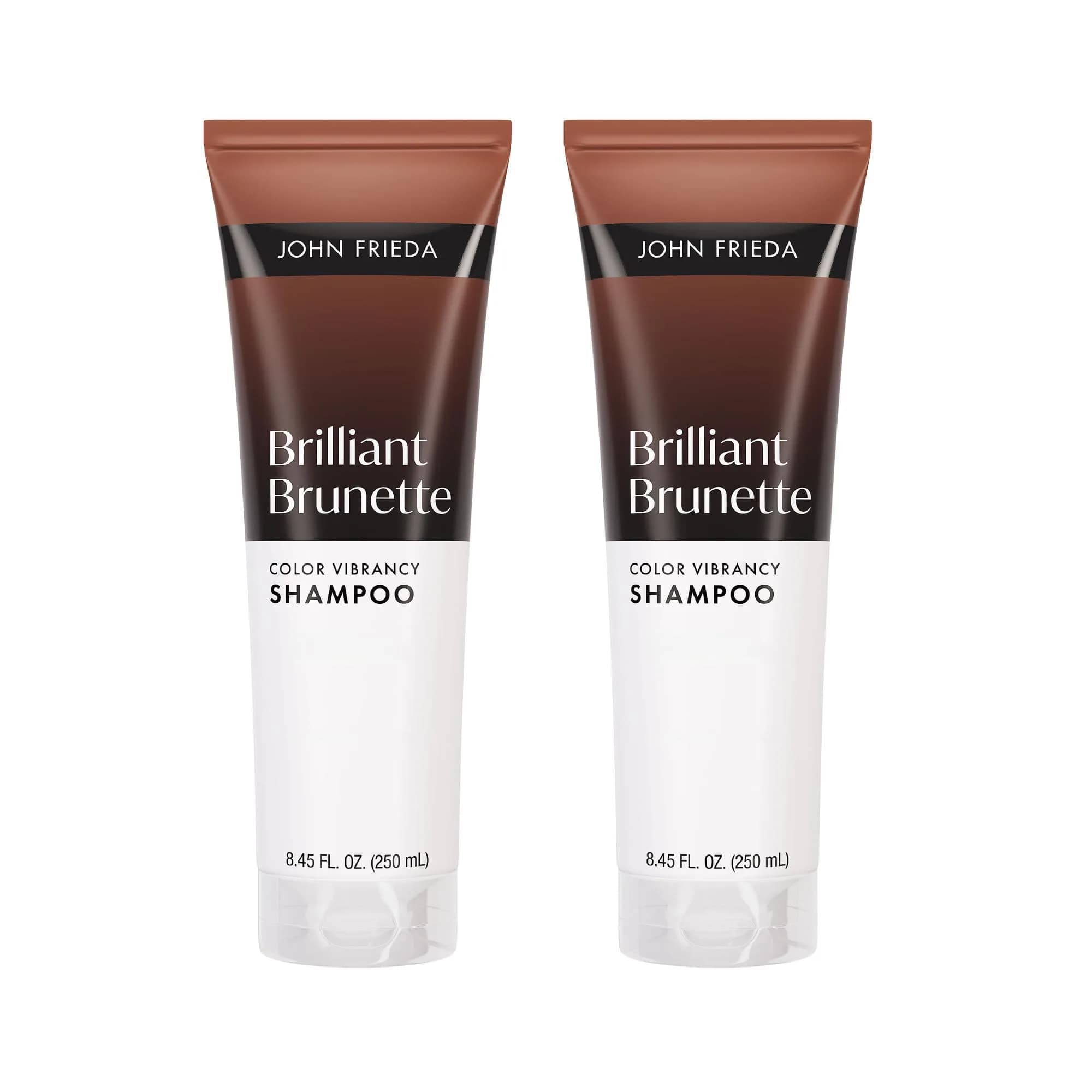 John Frieda Brilliant Brunette Color Vibrancy Shampoo 500ml (16.9 fl oz) | Enhances Brown Hair Tones - main product image