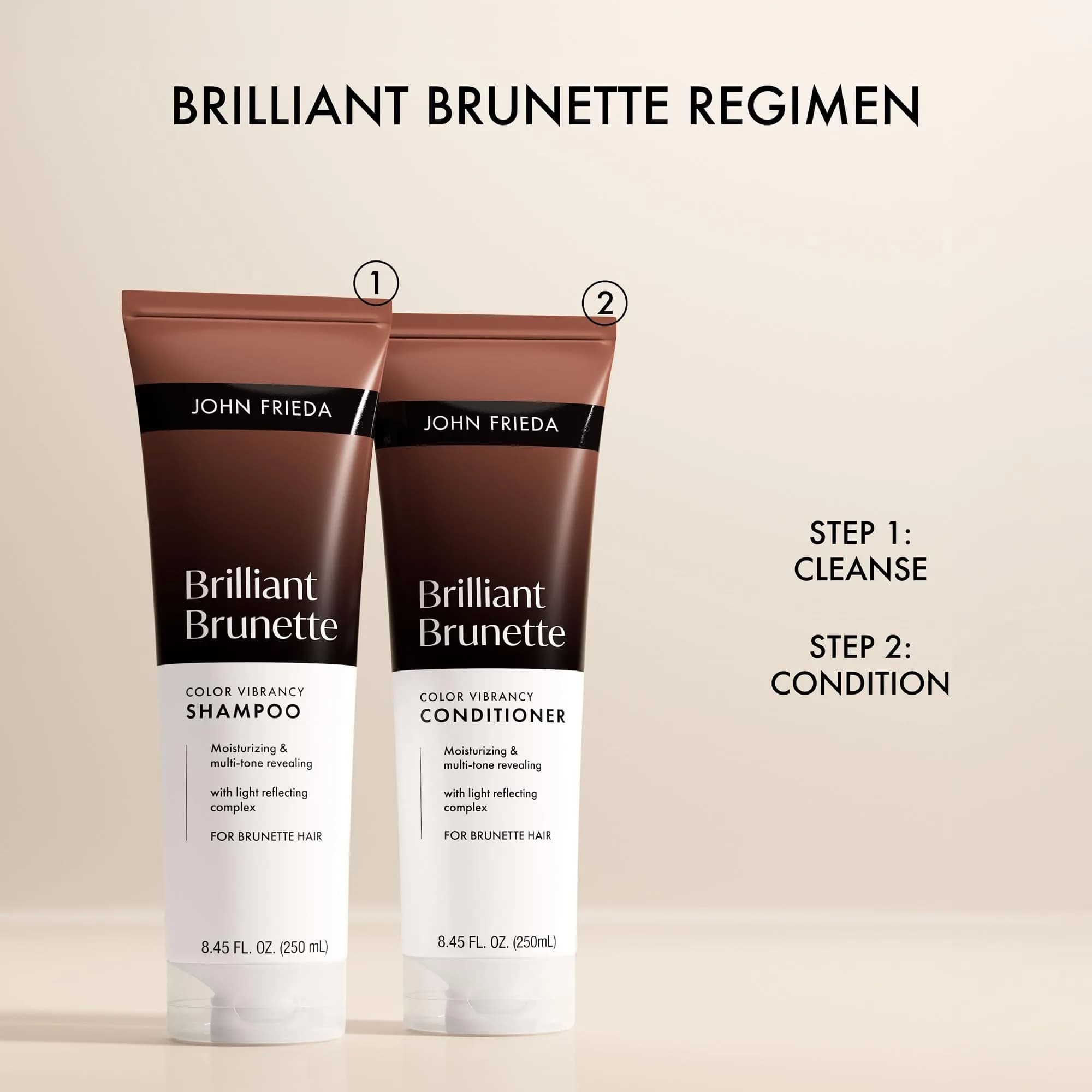 John Frieda Brilliant Brunette Color Vibrancy Shampoo 500ml (16.9 fl oz) | Enhances Brown Hair Tones - view 6