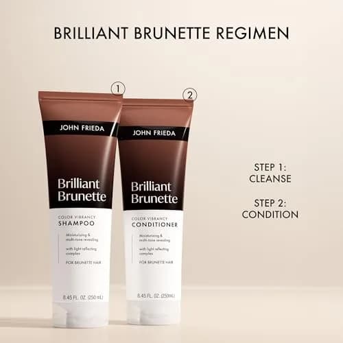 John Frieda Brilliant Brunette Color Vibrancy Shampoo 500ml (16.9 fl oz) | Enhances Brown Hair Tones thumbnail 6