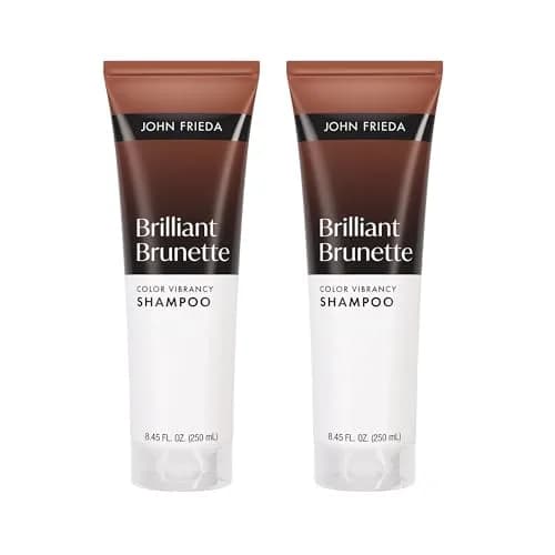 John Frieda Brilliant Brunette Color Vibrancy Shampoo 500ml (16.9 fl oz) | Enhances Brown Hair Tones thumbnail 1