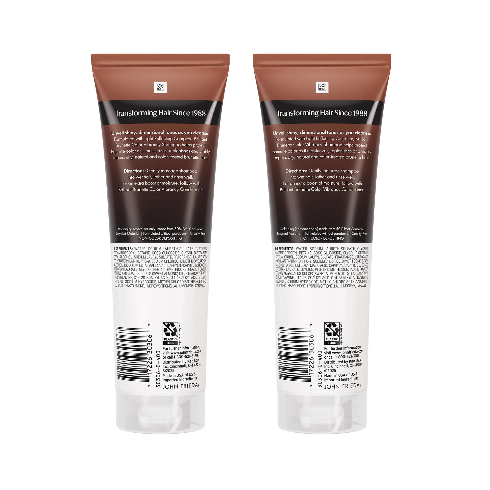 John Frieda Brilliant Brunette Color Vibrancy Shampoo 500ml (16.9 fl oz) | Enhances Brown Hair Tones - view 9