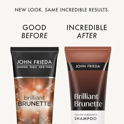 John Frieda Brilliant Brunette Color Vibrancy Shampoo 500ml (16.9 fl oz) | Enhances Brown Hair Tones thumbnail 2