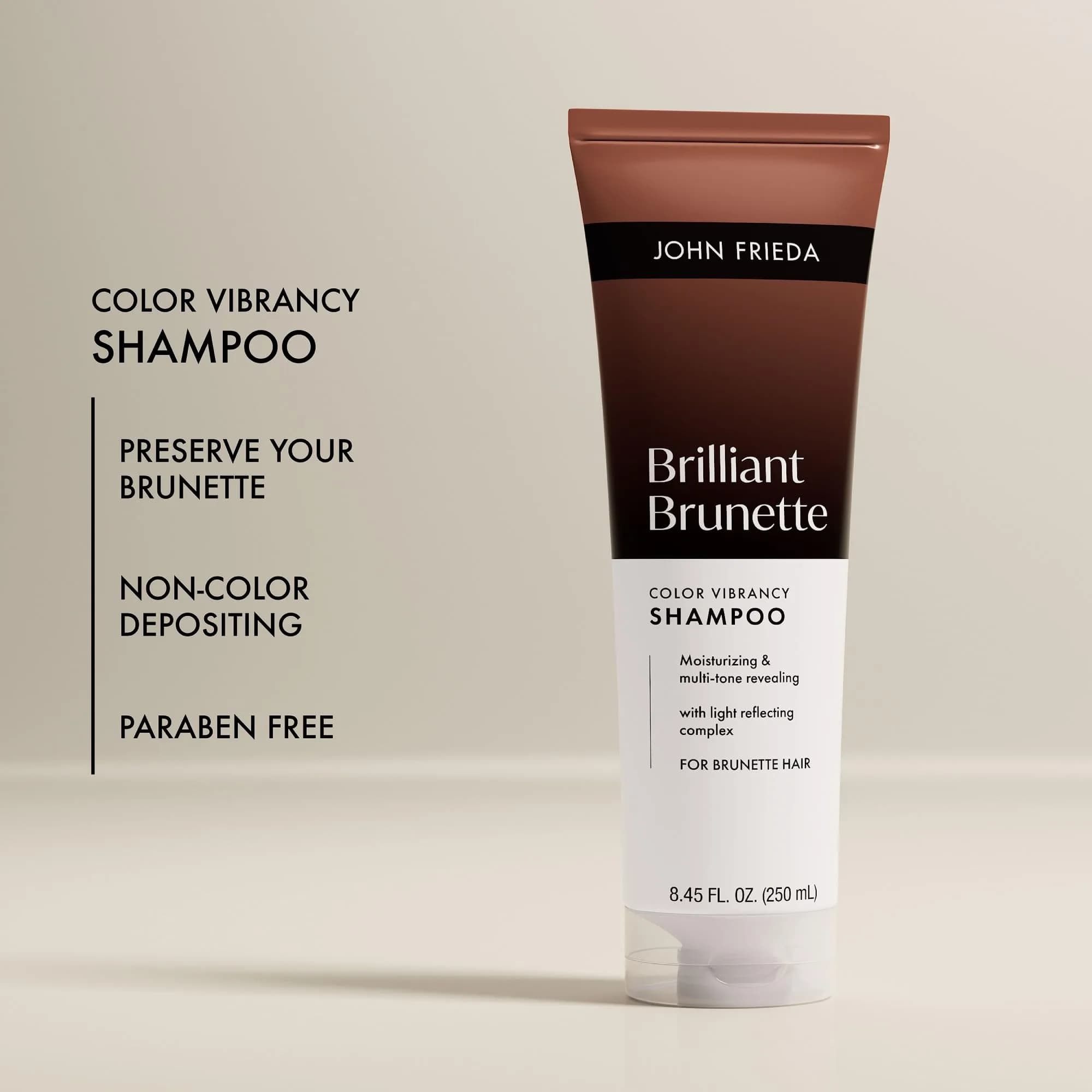 John Frieda Brilliant Brunette Color Vibrancy Shampoo 500ml (16.9 fl oz) | Enhances Brown Hair Tones - view 3