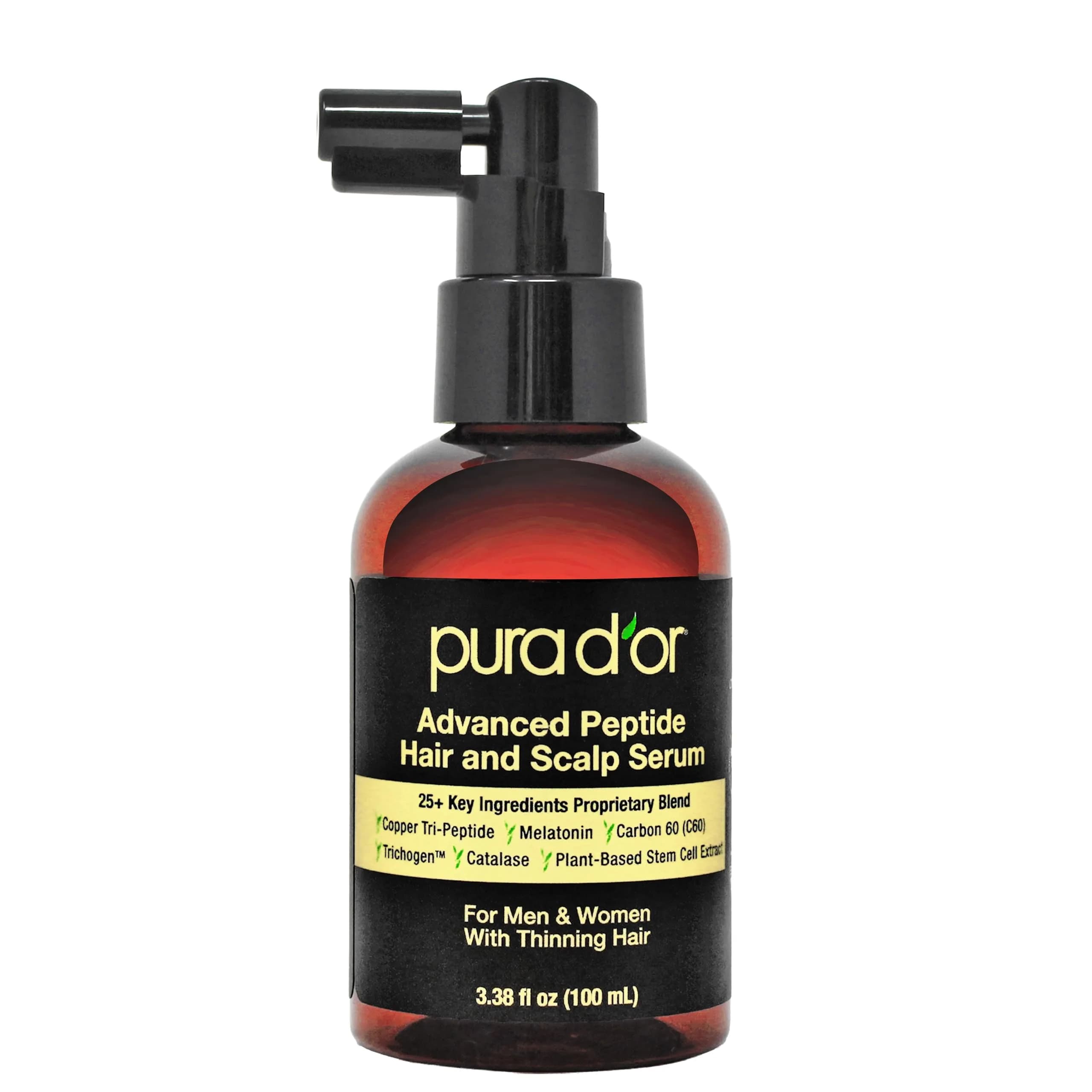 PURA D'OR Advanced Peptide Herbal Scent Argan Oil Treatment, 3.3 Fl Oz (Pack of 1) - main product image