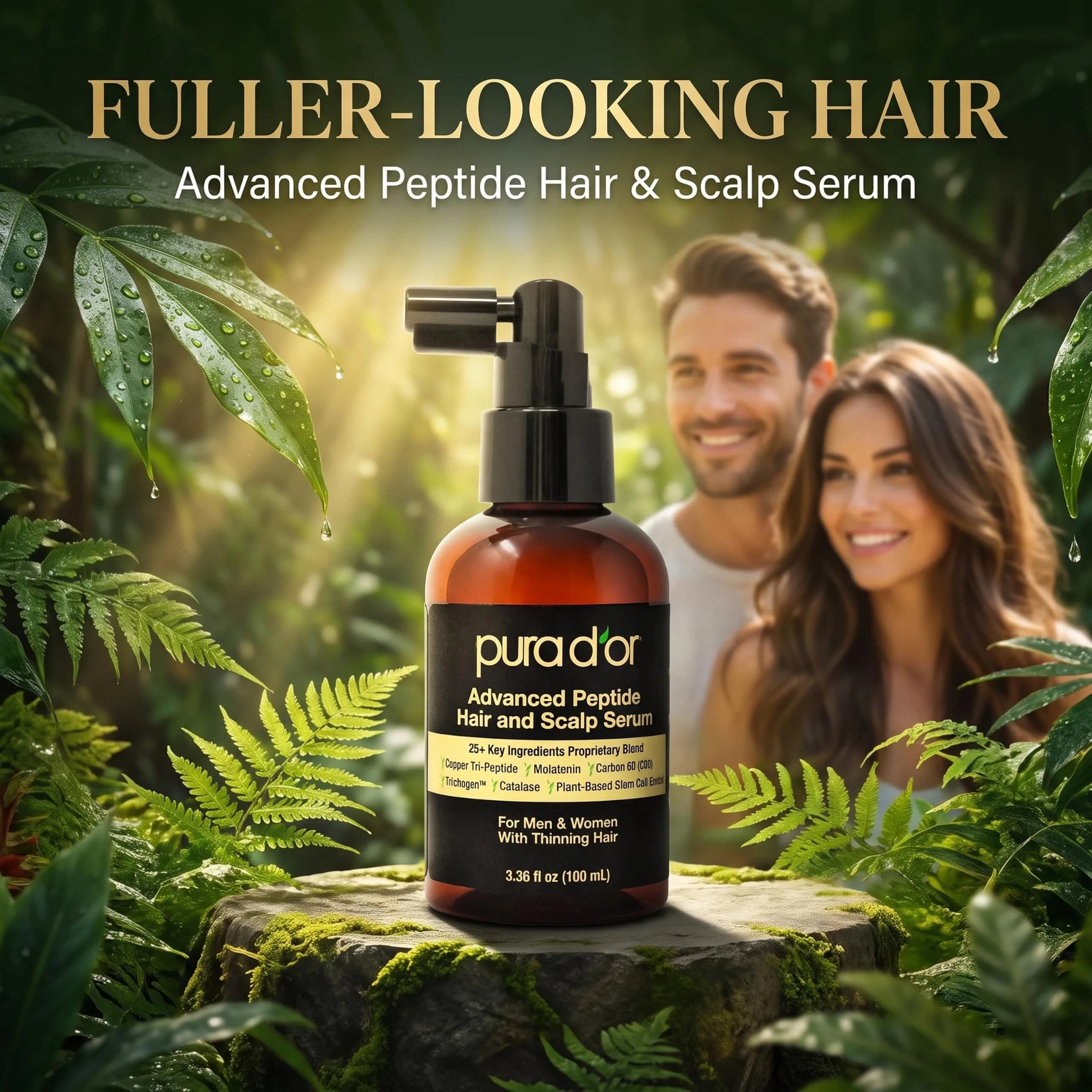 PURA D'OR Advanced Peptide Herbal Scent Argan Oil Treatment, 3.3 Fl Oz (Pack of 1) - view 2