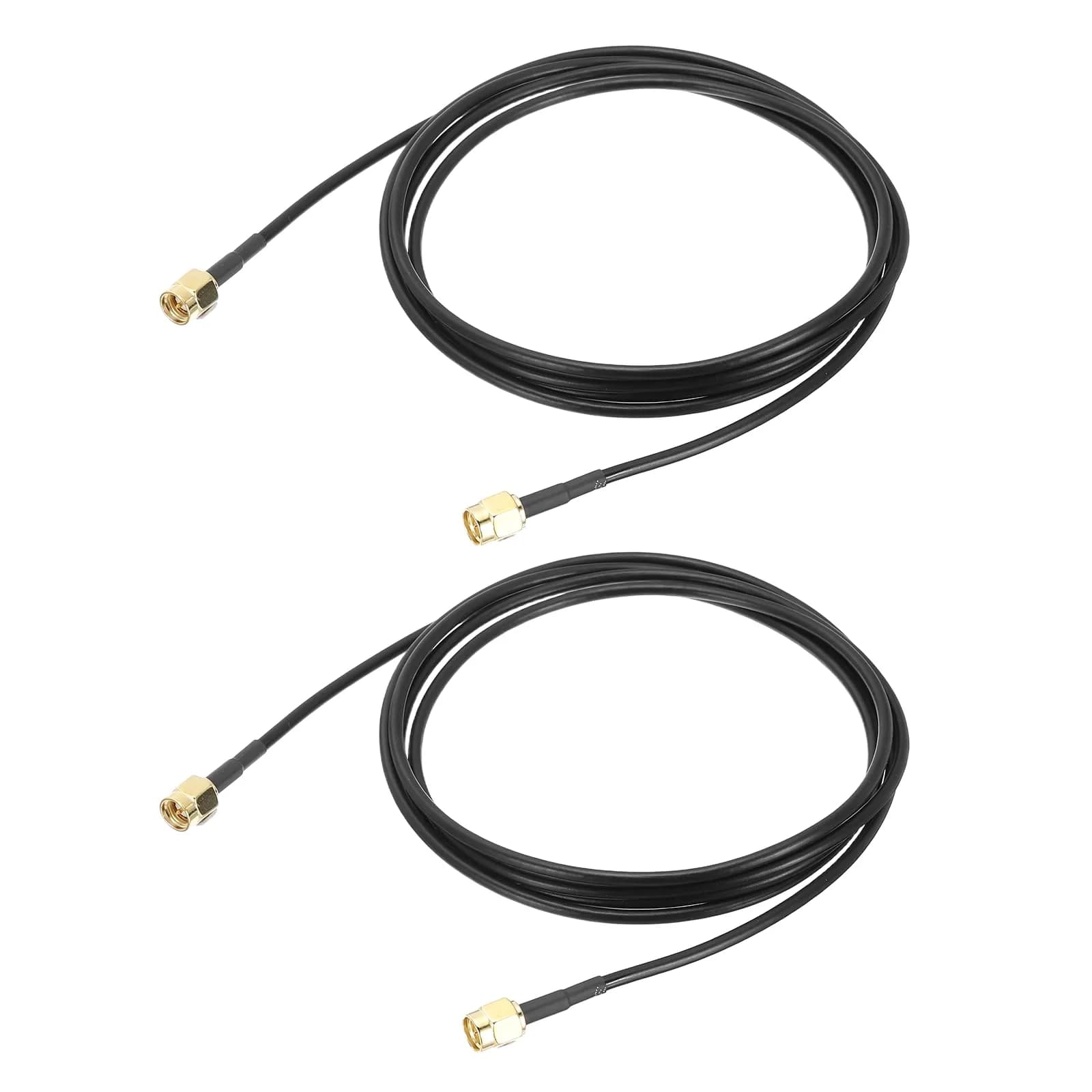 uxcell SMA Male to SMA Male Coaxial Cable 5 Feet RG174 2pcs | 50 Ohm Low Loss Extension