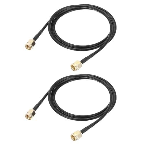 uxcell SMA Male to SMA Male Coaxial Cable 2 x 0.79m (2.6 Feet) RG174 50 Ohm | Low Loss Extension Cable thumbnail 1