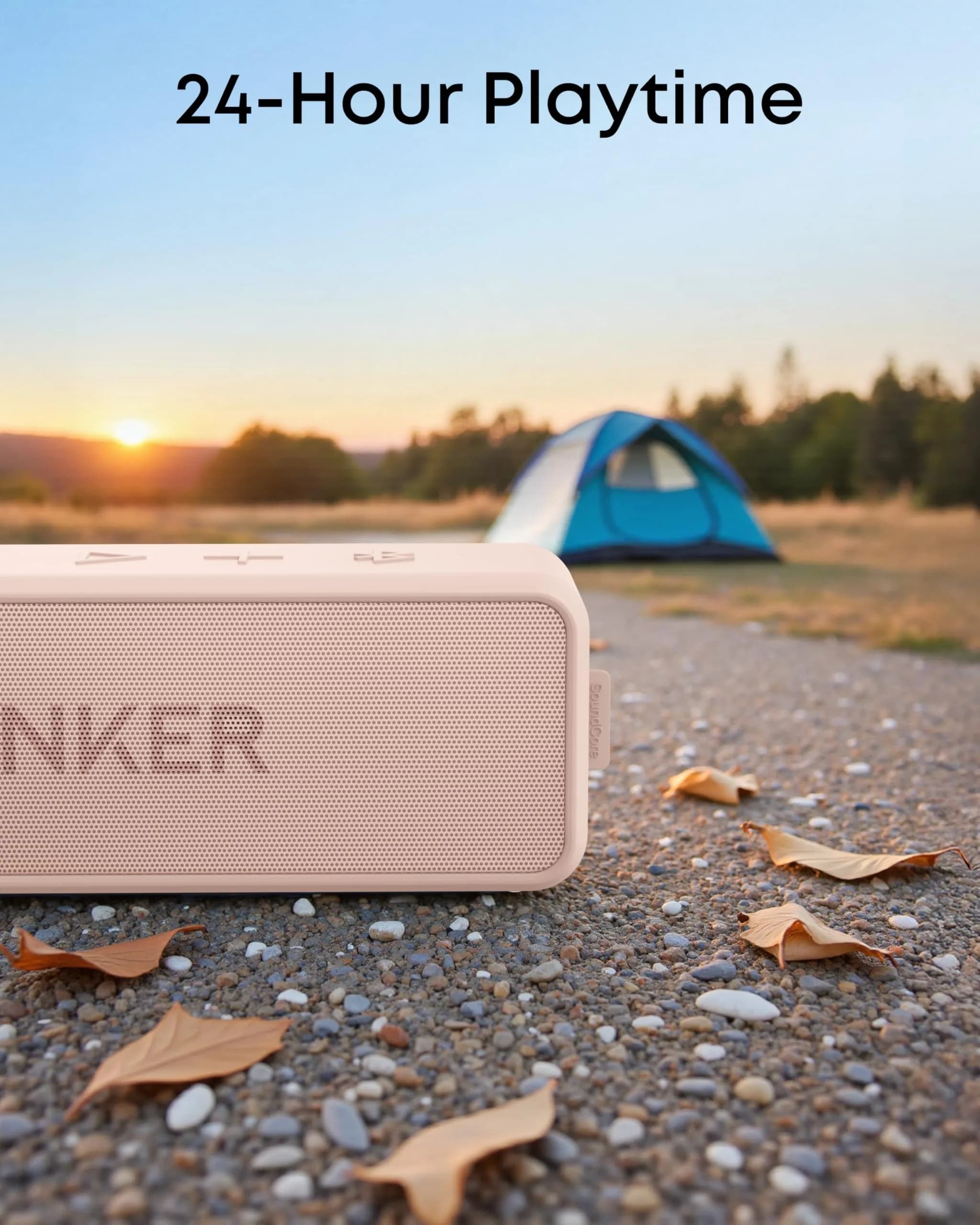 Anker Soundcore 2 Portable Bluetooth Speaker, Pink, 12W Stereo Sound | IPX7 Waterproof & 24-Hour Playtime - view 6