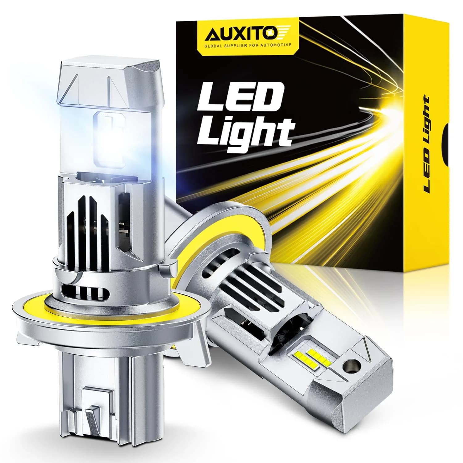 AUXITO Upgraded H11/H8/H9 LED Headlight Bulbs 60,000LM 6500K Cool White 2-Pack | Plug-and-Play Halogen Replacement — 9008/H13