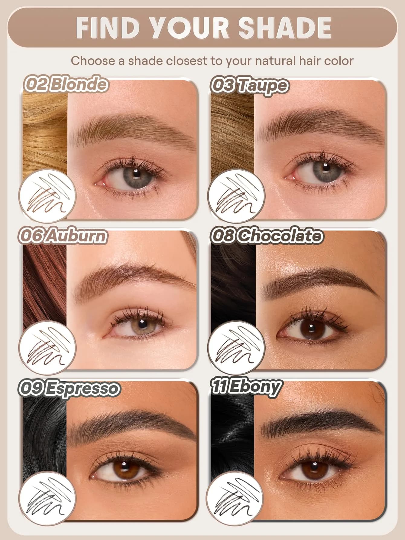 SHEGLAM Dual-Sided Eyebrow Pencil 03 Taupe | Waterproof Matte Cream & Liquid Pen - view 6