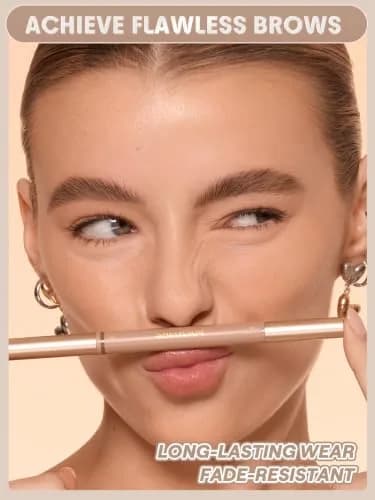 SHEGLAM Dual-Sided Eyebrow Pencil 03 Taupe | Waterproof Matte Cream & Liquid Pen thumbnail 3