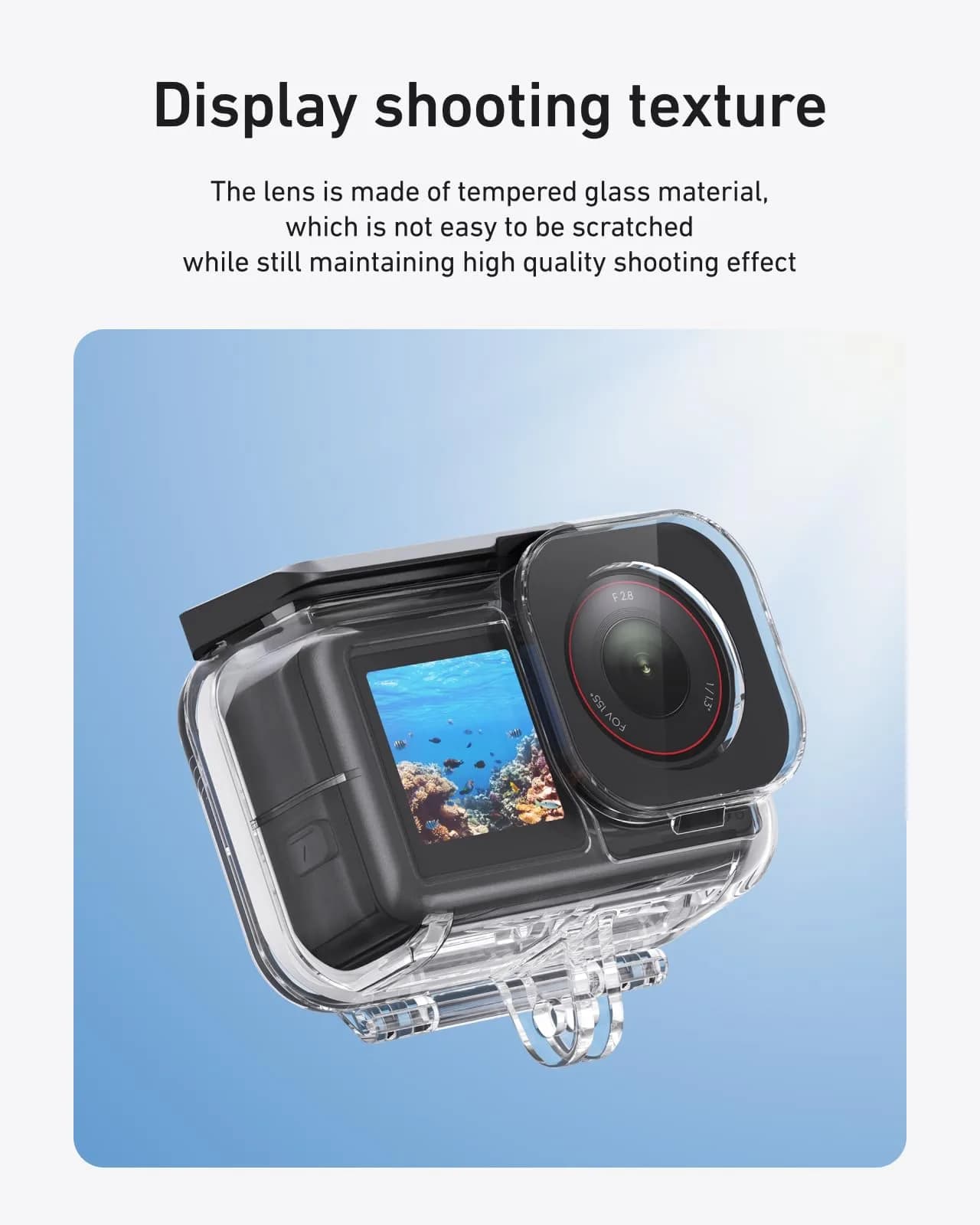 TELESIN Action 3/4/5 Waterproof Case Combo with Floating Stick for DJI Osmo Action Cameras - view 3
