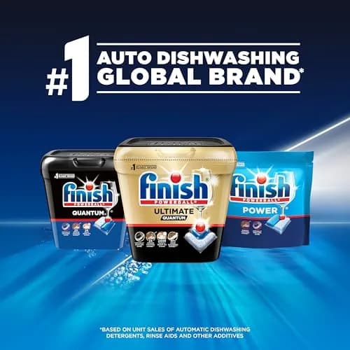 Finish Quantum Dishwasher Pods 57 Count | 2X Grease Fighting Power, Virtually Spotless Shine thumbnail 7