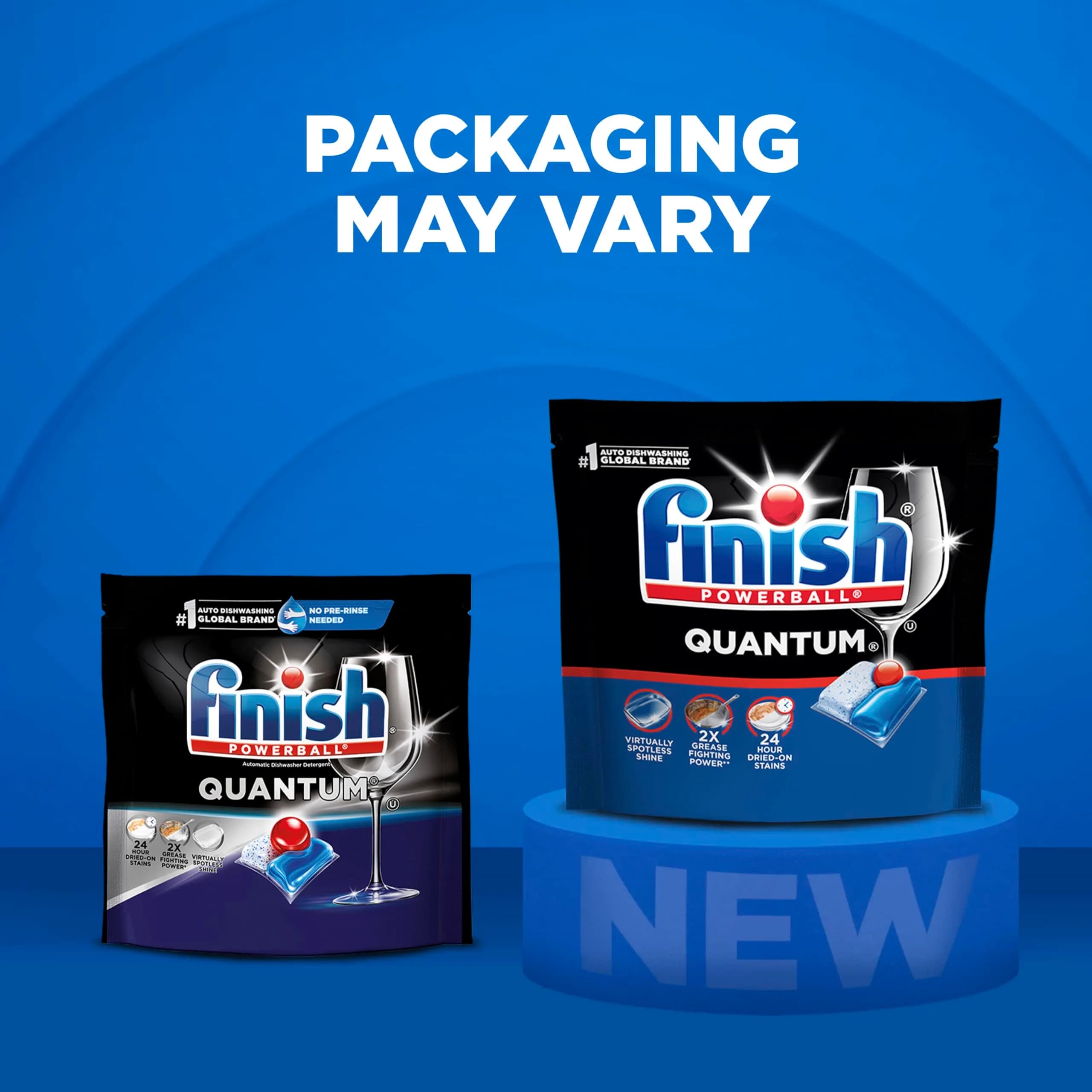 Finish Quantum Dishwasher Pods with Powerball | Fresh Scent, 57 Count | USA Import, 2-8 Day Delivery - view 8