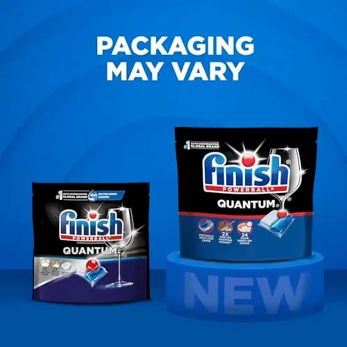 Finish Quantum Dishwasher Pods 57 Count | 2X Grease Fighting Power, Virtually Spotless Shine thumbnail 8