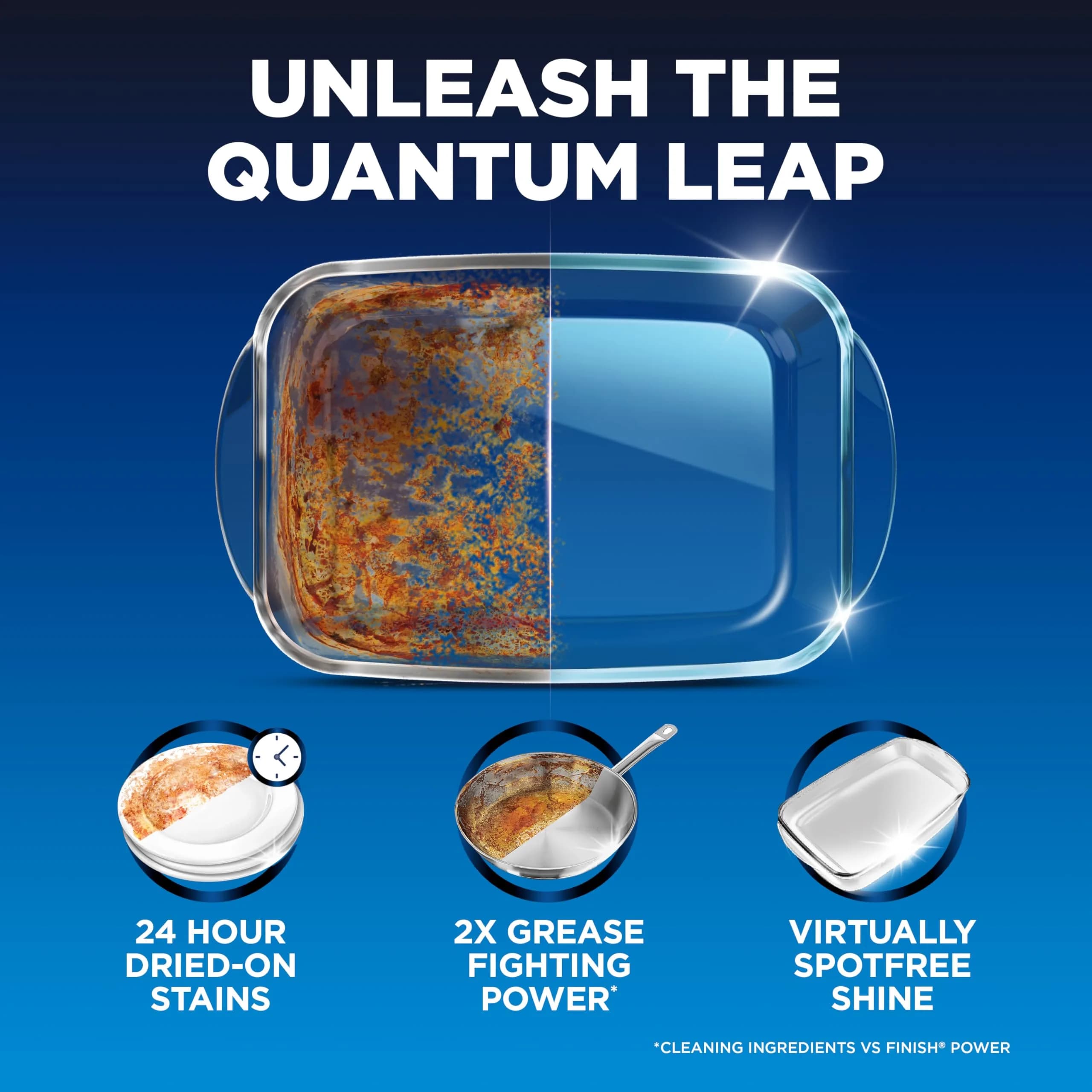 Finish Quantum Dishwasher Pods with Powerball | Fresh Scent, 57 Count | USA Import, 2-8 Day Delivery - view 2