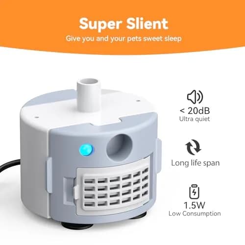 FEELNEEDY Cat Water Fountain Pump | Ultra-Quiet & Long-Lasting Replacement for FN-W22 thumbnail 3
