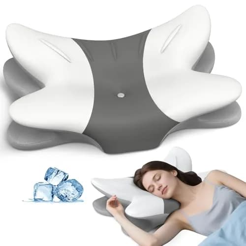 Tujami Cervical Neck Pillow for Pain Relief - Queen Size Memory Foam Contour Pillow | Orthopedic Support for Sleeping thumbnail 1