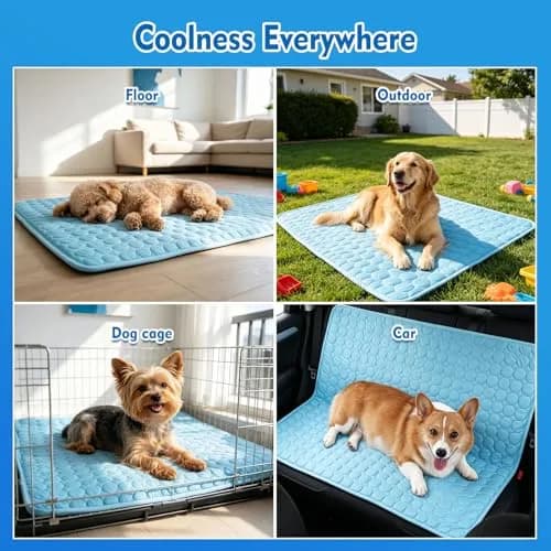 dgdgbaby Portable Dog Cooling Mat 22x28in | Self-Cooling Summer Pet Bed Pad thumbnail 5
