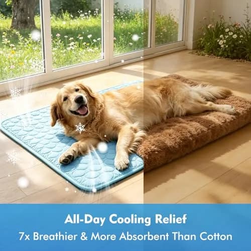 dgdgbaby Portable Dog Cooling Mat 22x28in | Self-Cooling Summer Pet Bed Pad thumbnail 3