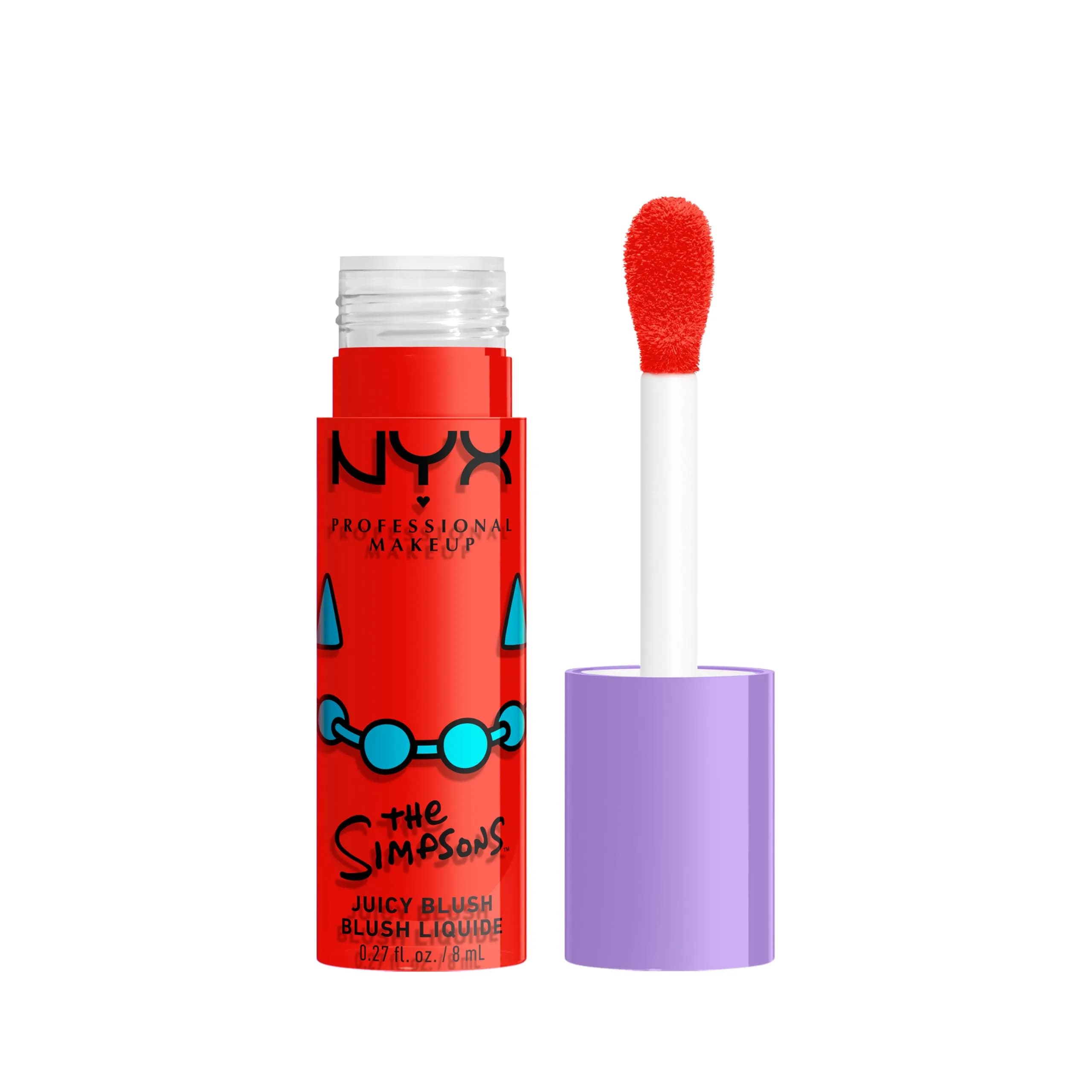 NYX PROFESSIONAL MAKEUP Juicy Liquid Blush 0.27 Fl Oz | Vibrant, Buildable, 12H Hydration for a Radiant Look — Snarky Scarlet (Ruby Red)