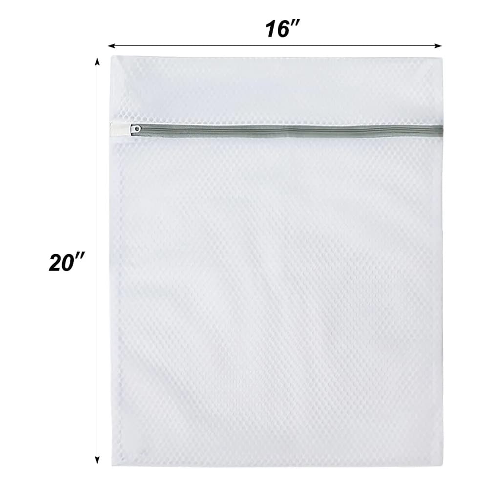 Vivifying 3L Large Honeycomb Mesh Shoe Washing Bags with Zip Closure (16" x 20") - view 2