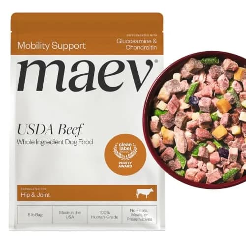 Maev Human-Grade Frozen Beef Dog Food, Hip & Joint Support, 5 lb | Supports Mobility & Inflammation thumbnail 1