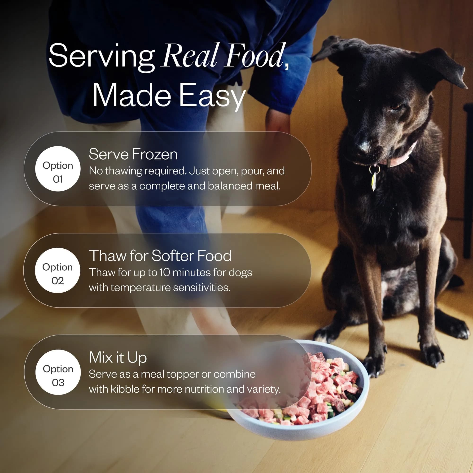 Maev Human-Grade Frozen Chicken Dog Food, 5 lb | Anxiety & Calming Support with Real Chicken thumbnail 5