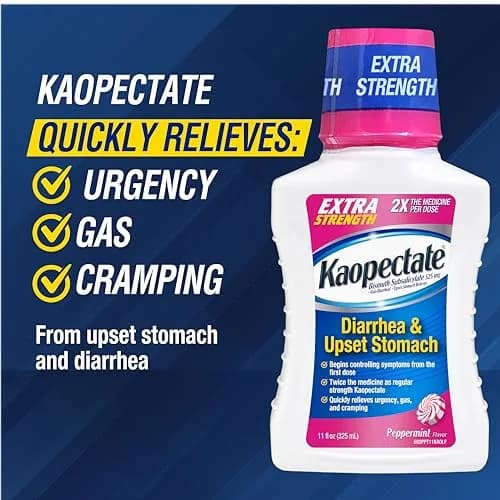 Kaopectate Extra Strength Diarrhea 11oz | Fast-Acting Upset Stomach Relief with Bismuth Subsalicylate thumbnail 8