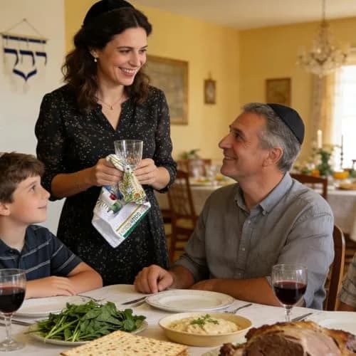 Koazava Passover Kitchen Towels 15.75" x 23.62" | Jewish Star of David & Seder Themes thumbnail 7