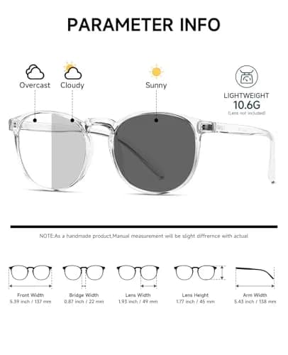 CNLO Blue Light Blocking Glasses Crystal | Anti-Blue Light Tinted Lenses thumbnail 2