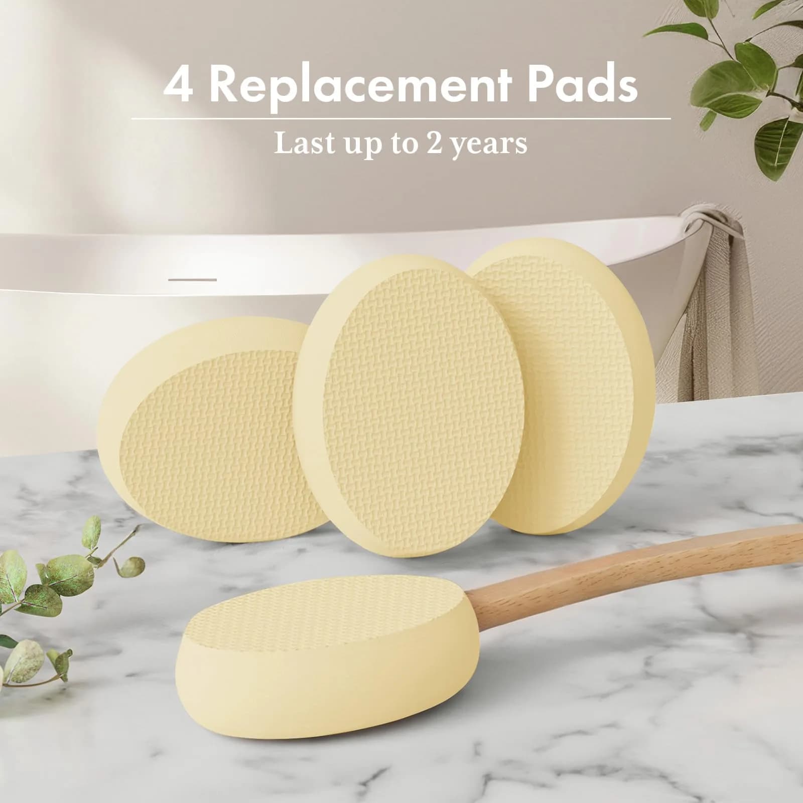 AmazerBath Lotion Applicator Yellow with 4 Replacement Pads | FDA Approved for Daily Living Aids - view 6