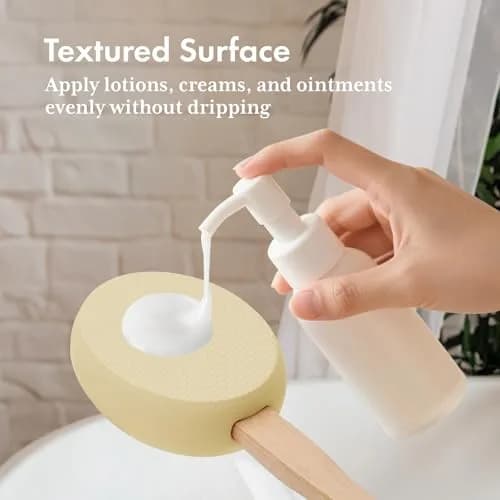 AmazerBath Lotion Applicator Yellow with 4 Replacement Pads | FDA Approved for Daily Living Aids thumbnail 3