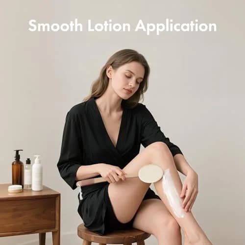 AmazerBath Lotion Applicator with 4 Replacement Pads & 17" Curved Handle | FDA Approved for Back & Feet thumbnail 7