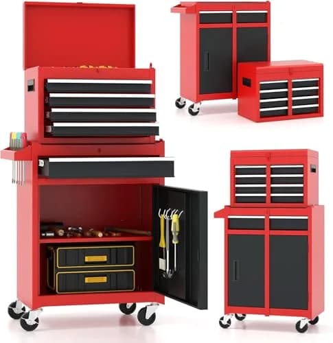 ARNOT 2-in-1 Rolling Tool Chest with 5 Drawers | Heavy-Duty Metal Storage for Garage & Workshop thumbnail 1