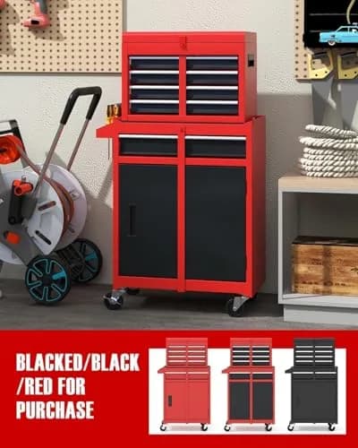 ARNOT 2-in-1 Rolling Tool Chest with 5 Drawers | Heavy-Duty Metal Storage for Garage & Workshop thumbnail 7