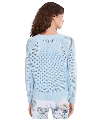 Elliott Lauren Womens Open Mind Lavender Sweater | Cotton Regular Fit LG thumbnail 4