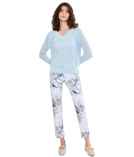 Elliott Lauren Womens Open Mind Lavender Sweater | Cotton Regular Fit LG thumbnail 2