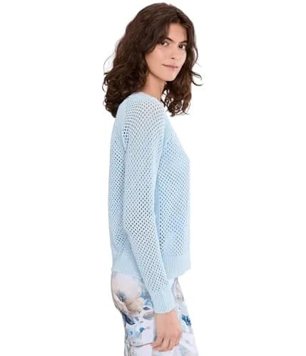 Elliott Lauren Womens Open Mind Lavender Sweater | Cotton Regular Fit LG thumbnail 3