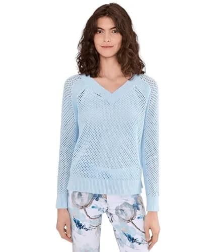 Elliott Lauren Womens Open Mind Ice Sweater | Regular Fit Cotton Pullover (LG) thumbnail 1