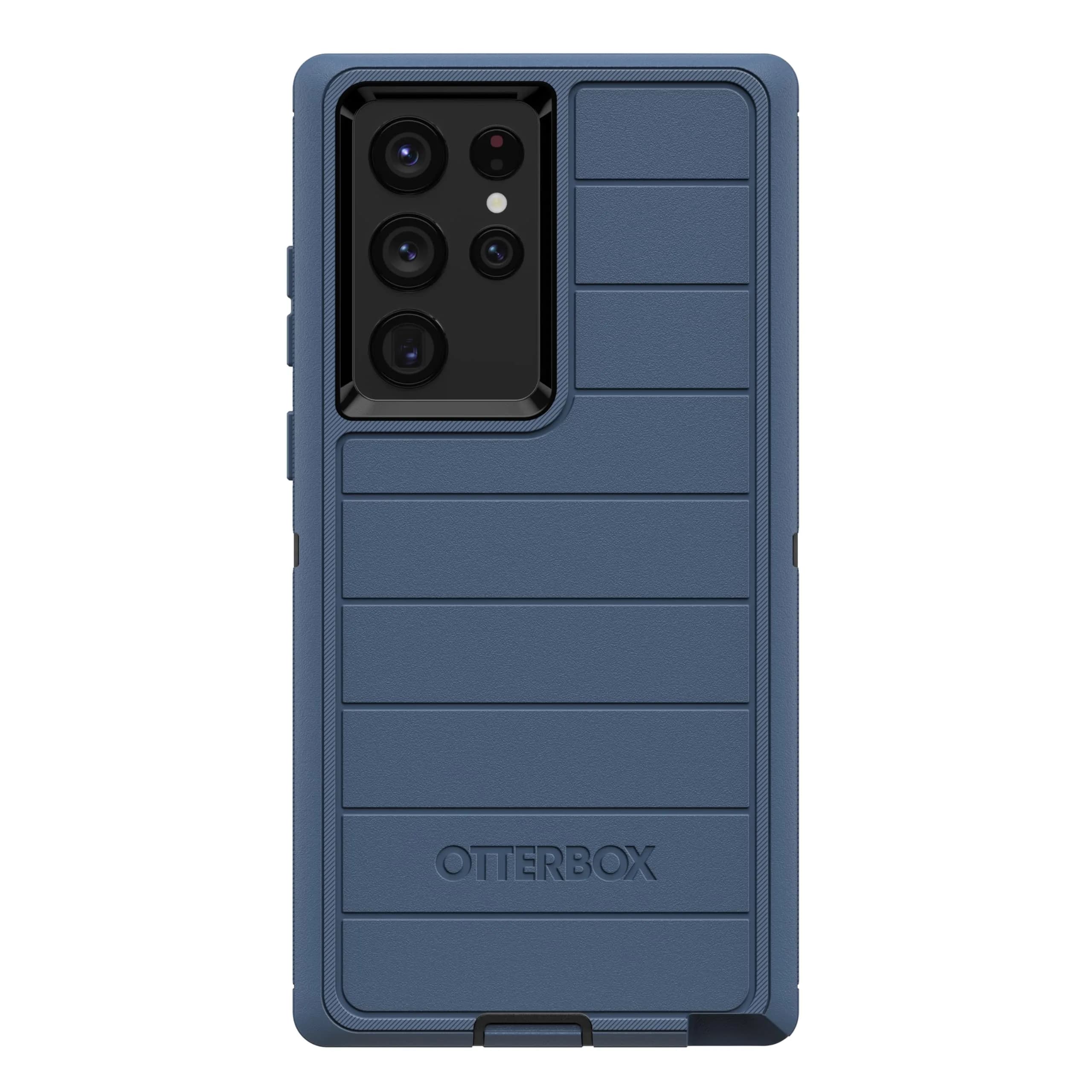 OtterBox Defender Series Case for Samsung Galaxy S22 Ultra (Dark Tide) | Rugged Protection with Port Covers — Dark Tide (Blue & Black)