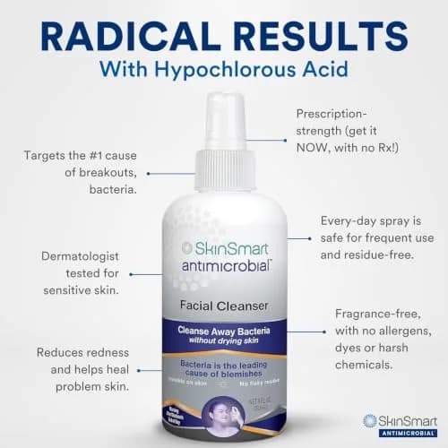 SkinSmart Antimicrobial Facial Cleanser Spray 200ml (2 Pack) | Targets Breakout Bacteria Without Drying thumbnail 5