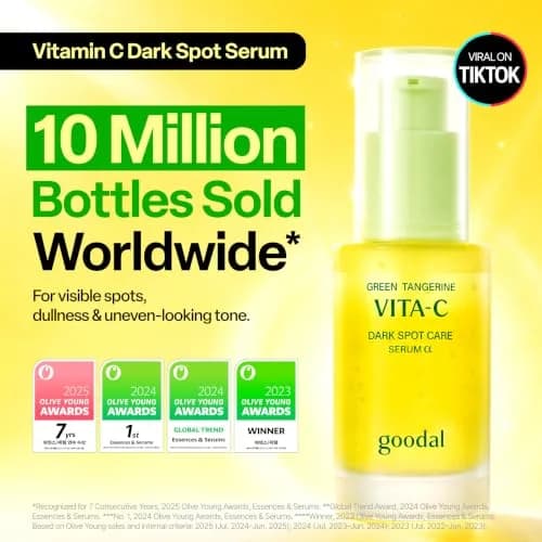 GOODAL Vitamin C Dark Spot Brightening Serum | 5% Niacinamide & Green Tangerine | Gentle Daily Facial Serum for Radiant Skin | Korean Skincare | 1.01 fl oz (30ml) thumbnail 2