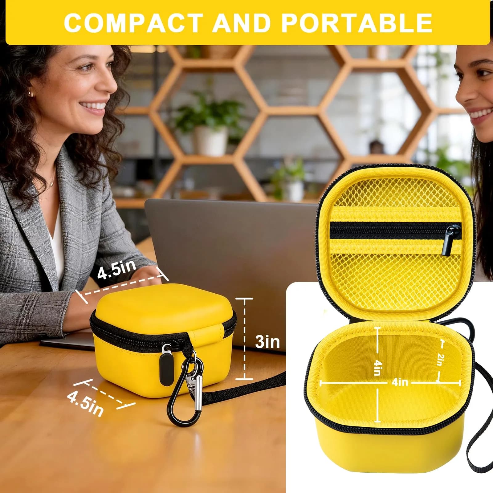 Comecase Hard EVA Shell USB Flash Drive Case | Holds 16 USB Drives with Mesh Pocket & Hand Strap - view 4
